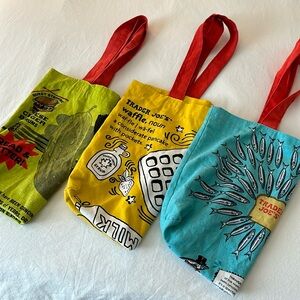 Lot of 3 Trader Joe’s Collectable Reusable tote bags